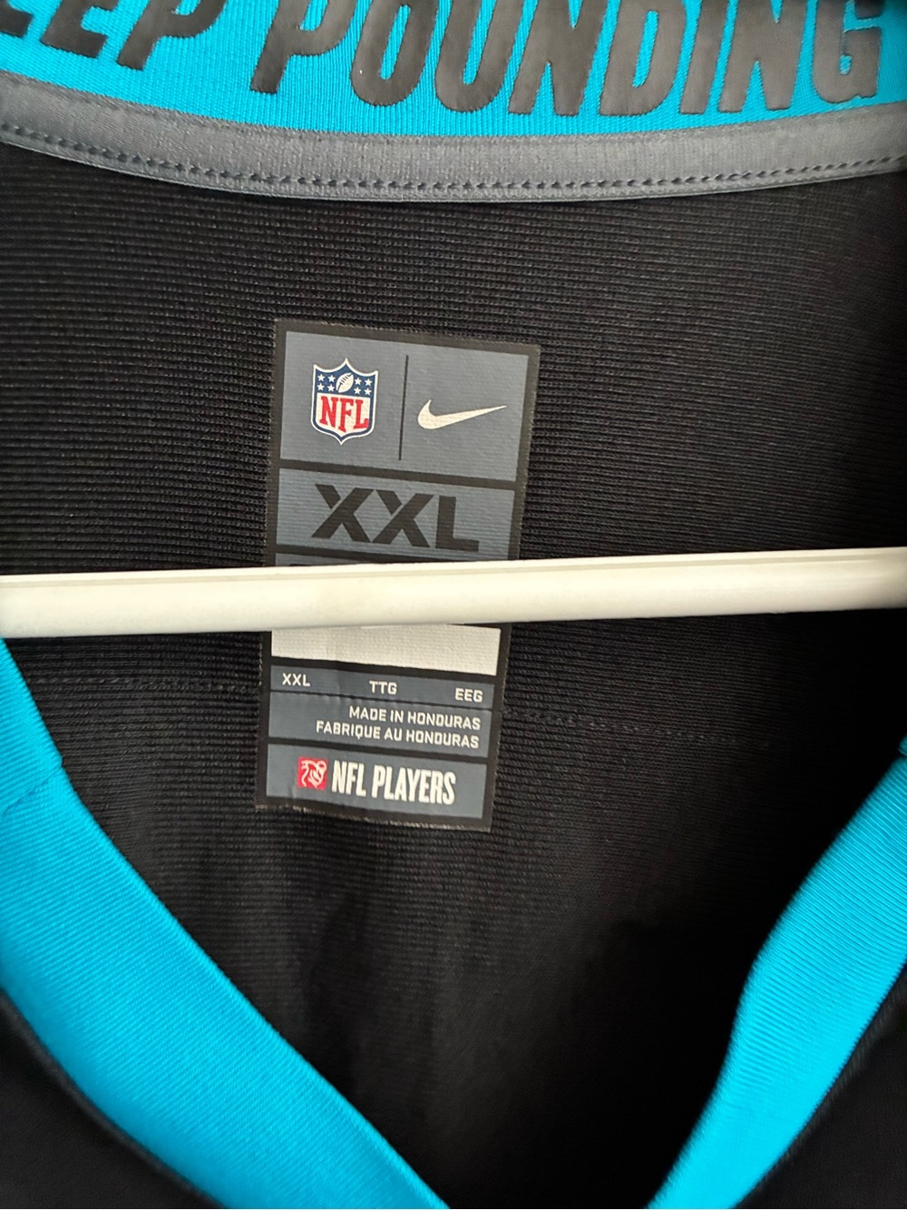 Nike Black and Teal NFL Players Jersey XXL